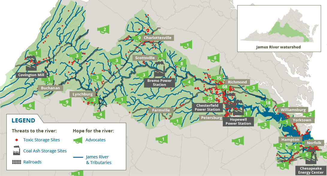 Map of watershed
