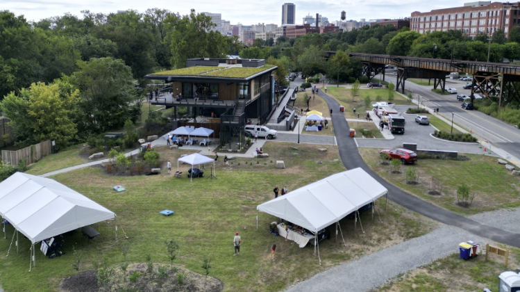 Overhead view of EcoFest
