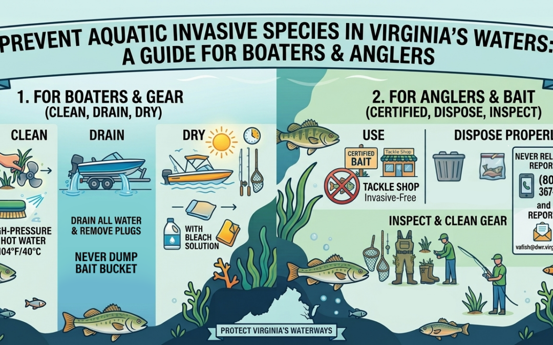 A Boater & Angler’s Guide to Stopping Invasive Species in Virginia